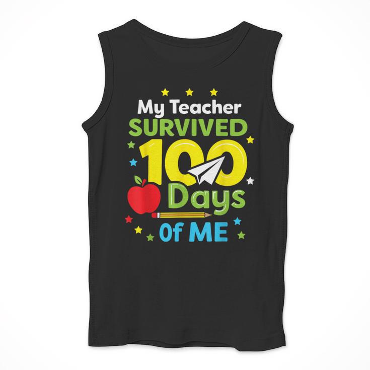 My Teacher Survived 100 Days Of Me Men Tank Top, funny design