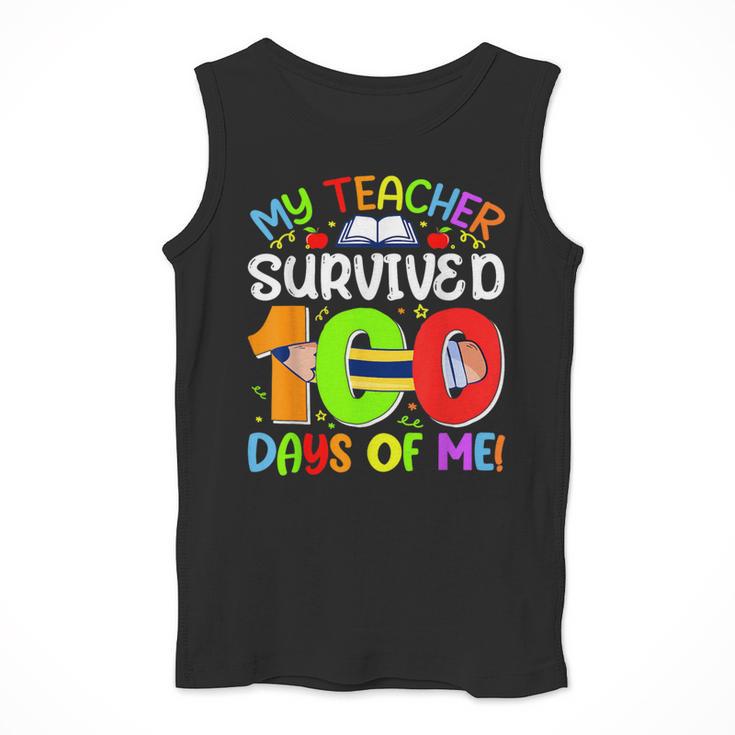 My Teacher Survived 100 Days Of Me 100 Days Of School Men Tank Top, funny design