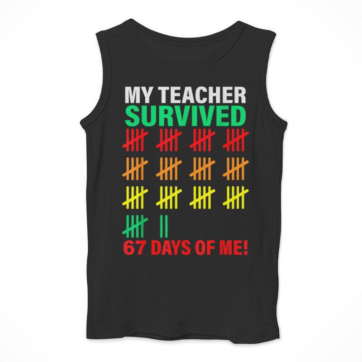 My Teacher Survived 67 Days Of Me School Kids Costume Men Tank Top, funny design My Teacher Survived 67 Days Of Me School Kids Costume Men Tank Top, funny design