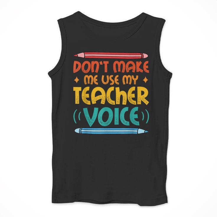Teacher Voice Teacherlife Primary School Teacher Men Tank Top, funny design