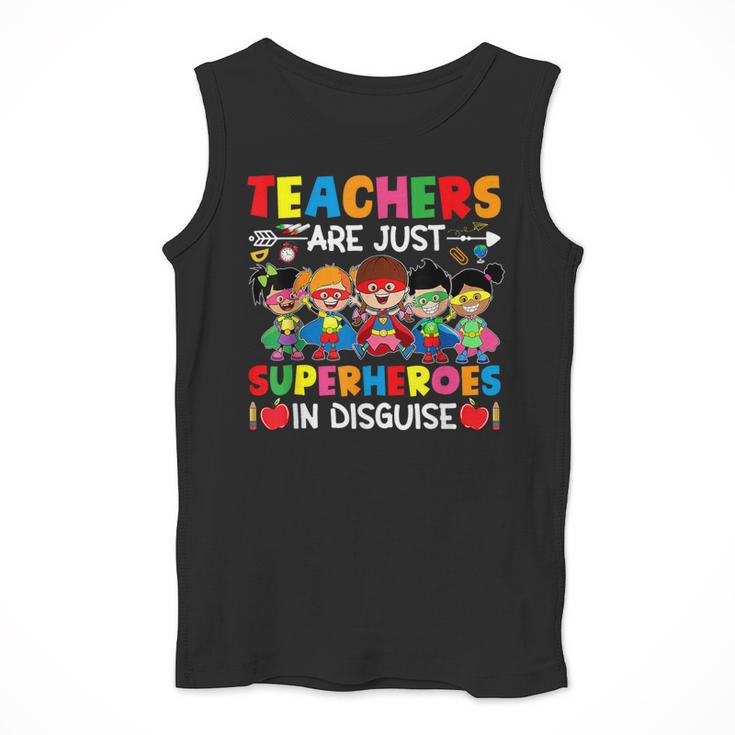 Teachers Are Just Superheroes In Disguise Back To School Men Tank Top, funny design