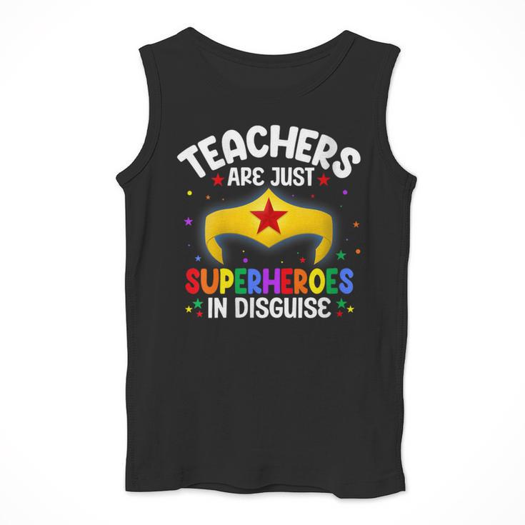 Teachers Are Just Superheroes In Disguise School Women Men Men Tank Top, funny design Teachers Are Just Superheroes In Disguise School Women Men Men Tank Top, funny design