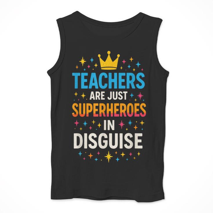Teachers Are JUST Superheroes Fun School Men Tank Top, funny design