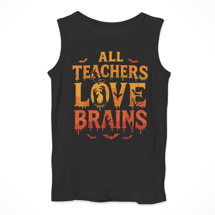 All Teachers Love Brains Shirt Halloween Teacher Men Tank Top, funny design All Teachers Love Brains Shirt Halloween Teacher Men Tank Top, funny design