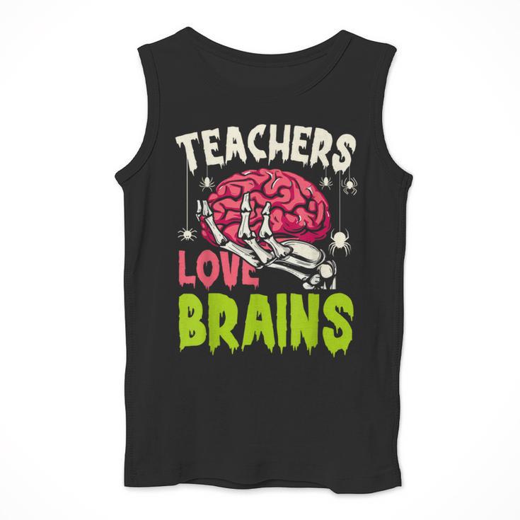 Teachers Love Brains Skeleton Halloween Teacher Funny Men Tank Top, funny design Teachers Love Brains Skeleton Halloween Teacher Funny Men Tank Top, funny design