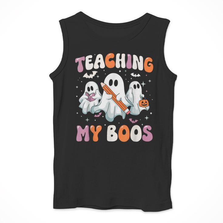 Teaching My Boos Teacher Cute Ghost Teacher Halloween Men Tank Top, funny design Teaching My Boos Teacher Cute Ghost Teacher Halloween Men Tank Top, funny design