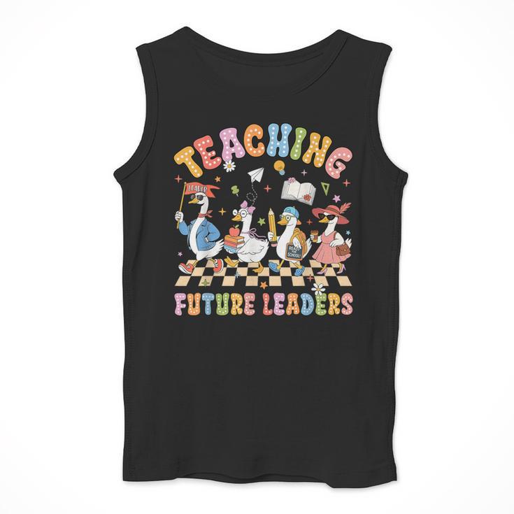 Teaching Future Leaders Teacher Back To School Cute Goose Men Tank Top, Future Teacher Gifts, funny design Teaching Future Leaders Teacher Back To School Cute Goose Men Tank Top, Future Teacher Gifts, funny design