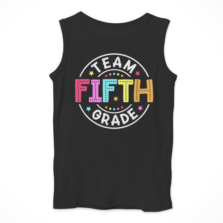 Team Fifth Grade Teacher Back To School 5th Grade Squad Kids Men Tank Top, funny design