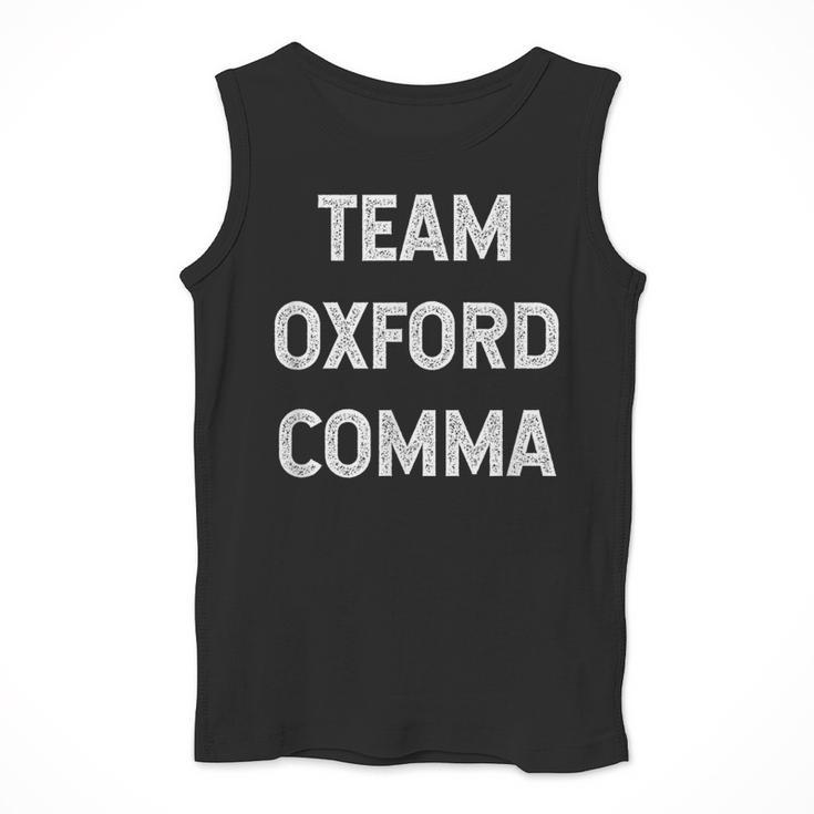 Team Oxford Comma English Majors And Teachers For Men Women Girls Kids Men Tank Top, English Teacher Gifts, funny design