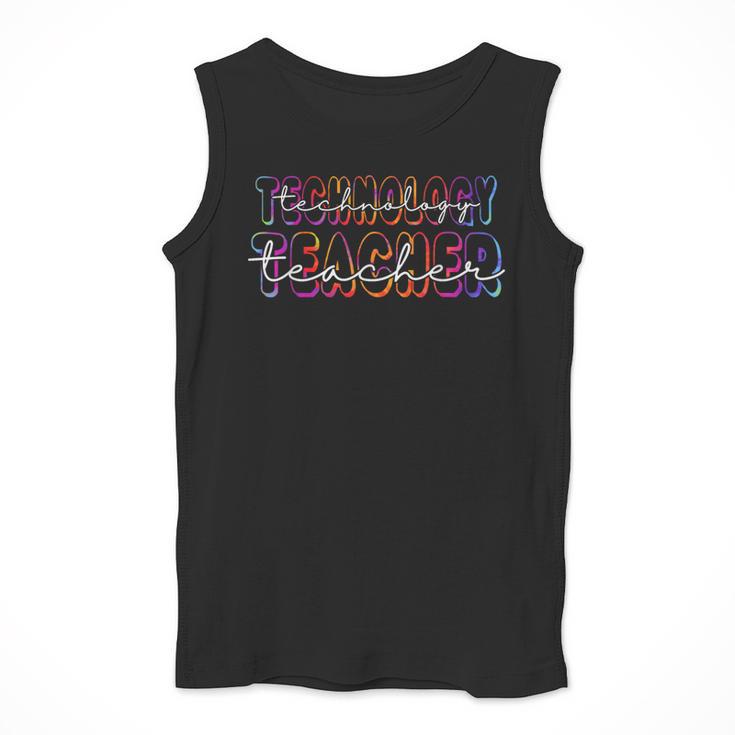 Technology Teacher Student First Day Back To School Tie Dye For Men Women Girls Kids Men Tank Top, funny design Technology Teacher Student First Day Back To School Tie Dye For Men Women Girls Kids Men Tank Top, funny design