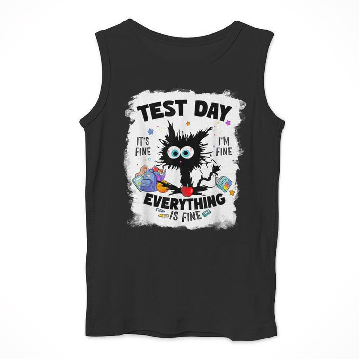 Test Day Stressed Cat Teacher Student Kids Testing Day Men Tank Top, funny design Test Day Stressed Cat Teacher Student Kids Testing Day Men Tank Top, funny design