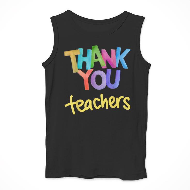 Thank You Teacher Appreciation Graduation Men Women Girls Kids Men Tank Top, funny design