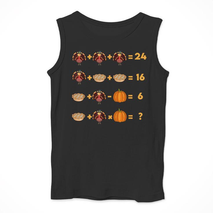Thanksgiving Order Of Operations Turkey Quiz Math Teacher Men Tank Top, funny design