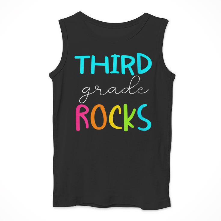 Third Grade Rocks Shirt Team 3rd Grade Teacher Men Tank Top, funny design