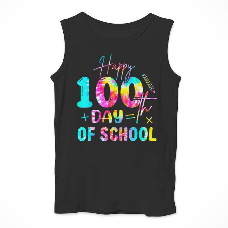 Tie Dye Happy 100th Day Of School Teacher Student 100 Days Men Tank Top, funny design