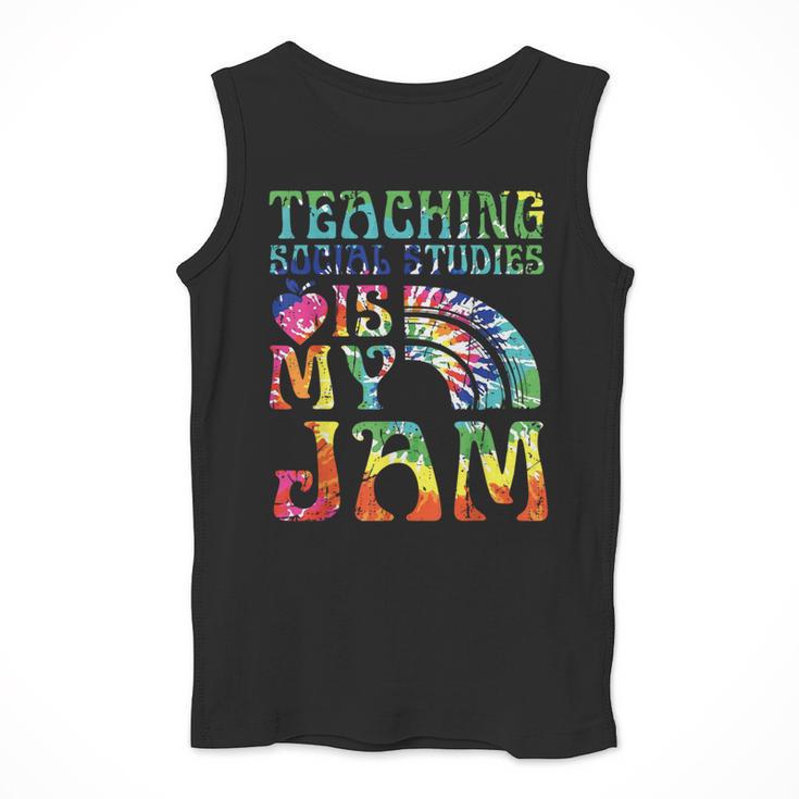 Tie Dye Teaching Social Studies Is My Jam Sunglasses Teacher Men Tank Top, funny design Tie Dye Teaching Social Studies Is My Jam Sunglasses Teacher Men Tank Top, funny design