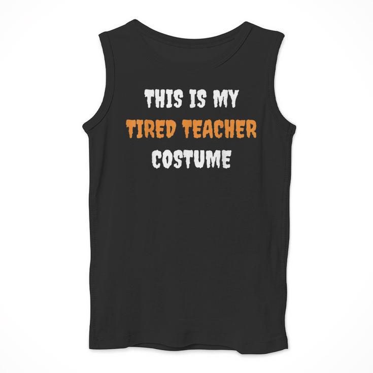 This Is My Tired Teacher Costume Apparel Halloween Teacher Men Tank Top, funny design