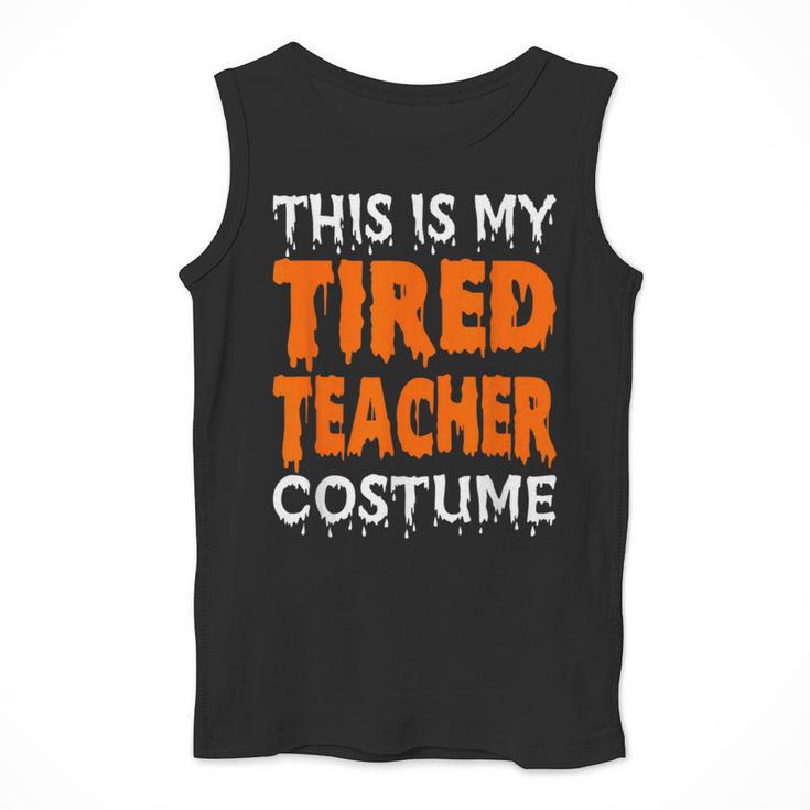 This Is My Tired Teacher Costume Quick Easy Lazy Halloween For Men Women Men Tank Top, funny design