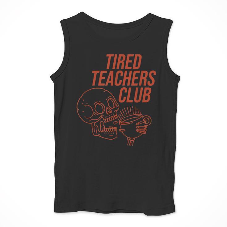Tired Teachers Club Men Tank Top, funny design