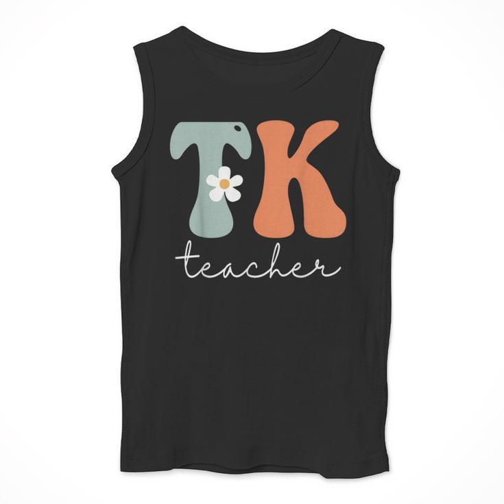 TK Teacher Retro Groovy Vintage Happy First Day Of School Men Tank Top, Groovy Teacher Gifts, funny design