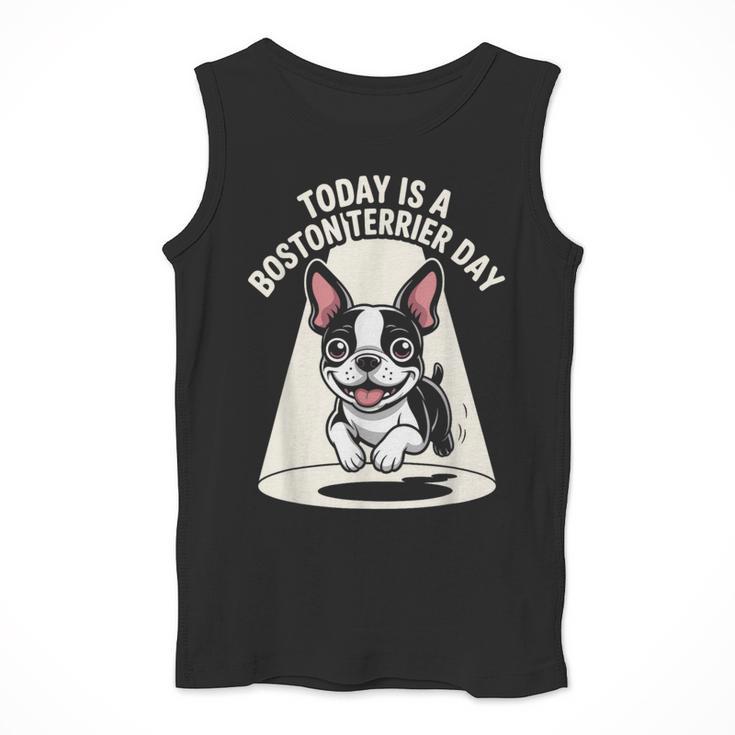 Today Is A Boston Terrier Day Cute Dog Lover Cartoon Men Tank Top, funny design