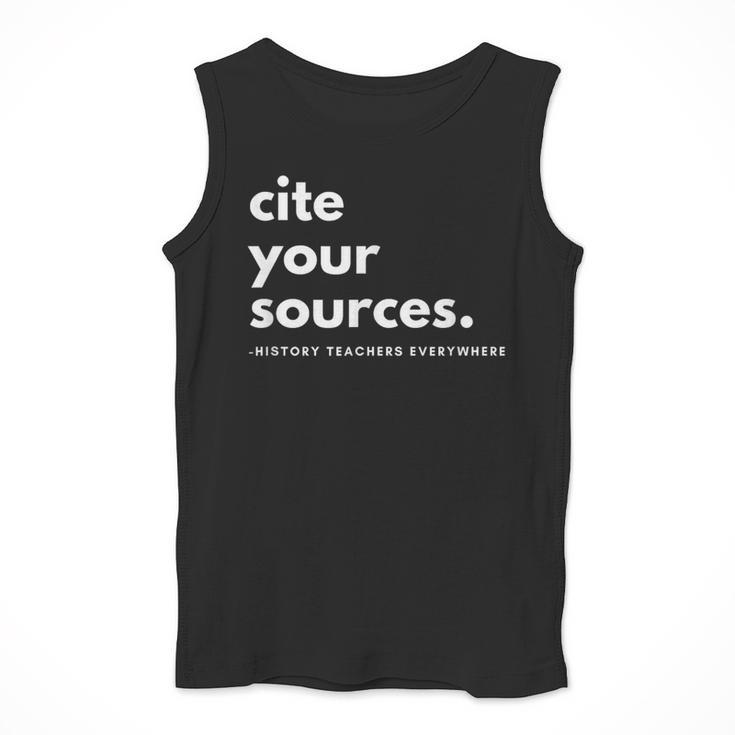 History Teacher Cite Your Sources Men Tank Top, History Teacher Gifts, funny design History Teacher Cite Your Sources Men Tank Top, History Teacher Gifts, funny design