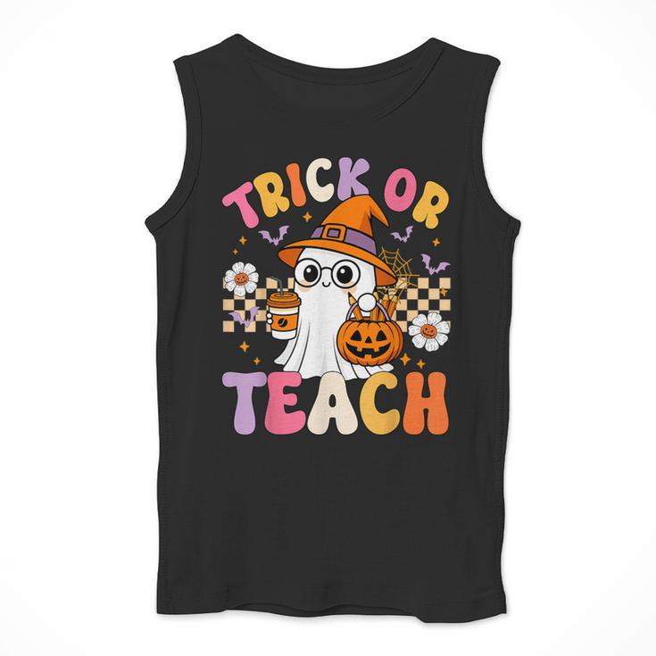 Trick Or Teach Cute Ghost Coffee Pumpkins Halloween Teacher Men Tank Top, funny design Trick Or Teach Cute Ghost Coffee Pumpkins Halloween Teacher Men Tank Top, funny design