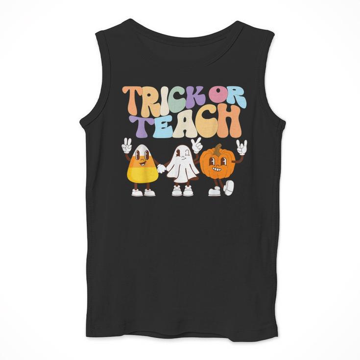 Trick Or Teach Cute Halloween Teacher Men Tank Top, funny design