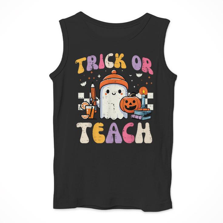 Trick Or Teach Ghost Teacher School Halloween Men Women Men Tank Top, funny design Trick Or Teach Ghost Teacher School Halloween Men Women Men Tank Top, funny design
