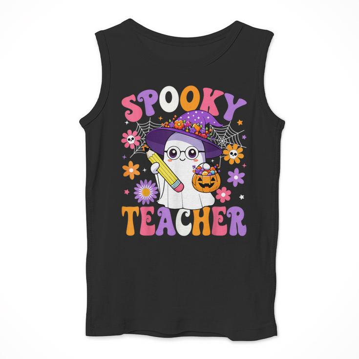 Trick Or Teach Spooky Teacher Ghost Halloween Teacher Men Tank Top, funny design Trick Or Teach Spooky Teacher Ghost Halloween Teacher Men Tank Top, funny design