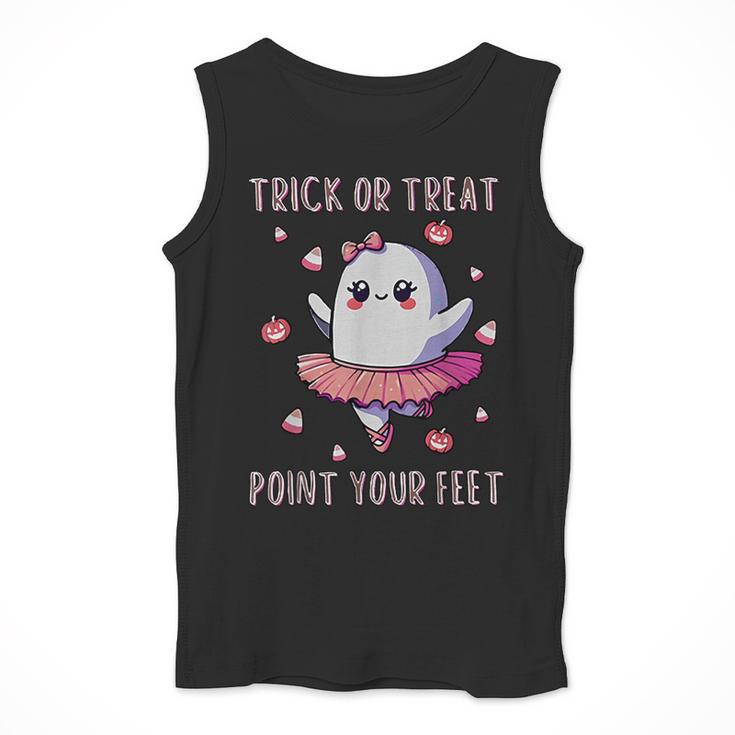 Trick Or Treat Point Your Feet Halloween Ghost Dance Teacher Men Tank Top, funny design