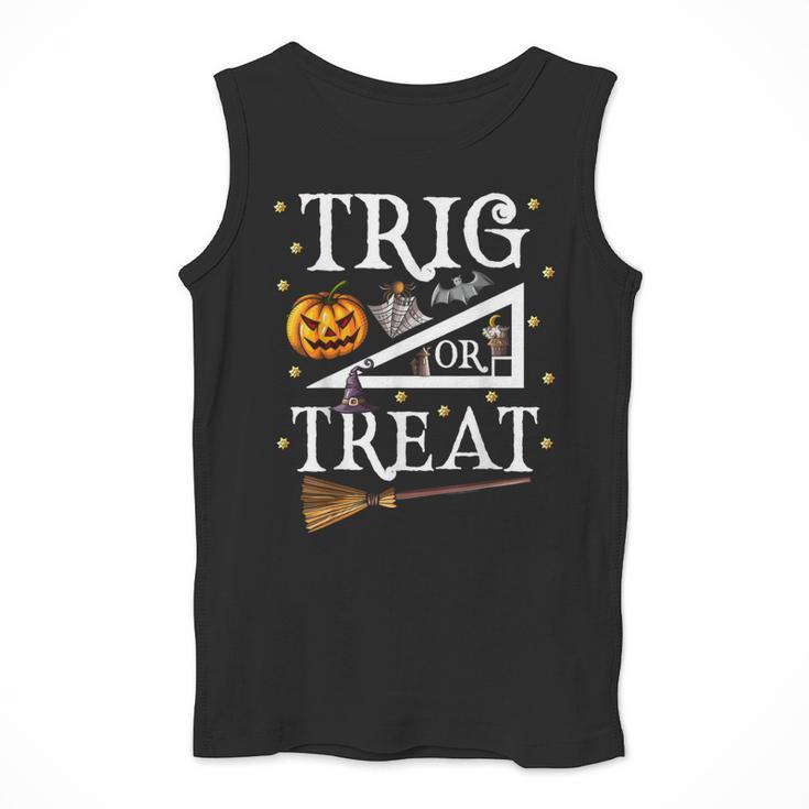 Trig Or Treat Shirt Halloween Math Teacher School College Men Women Kids Men Tank Top, funny design