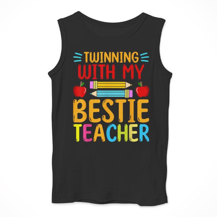 Twinning With My Bestie Teacher Boy Spirit Week Twin Day Men Tank Top, funny design