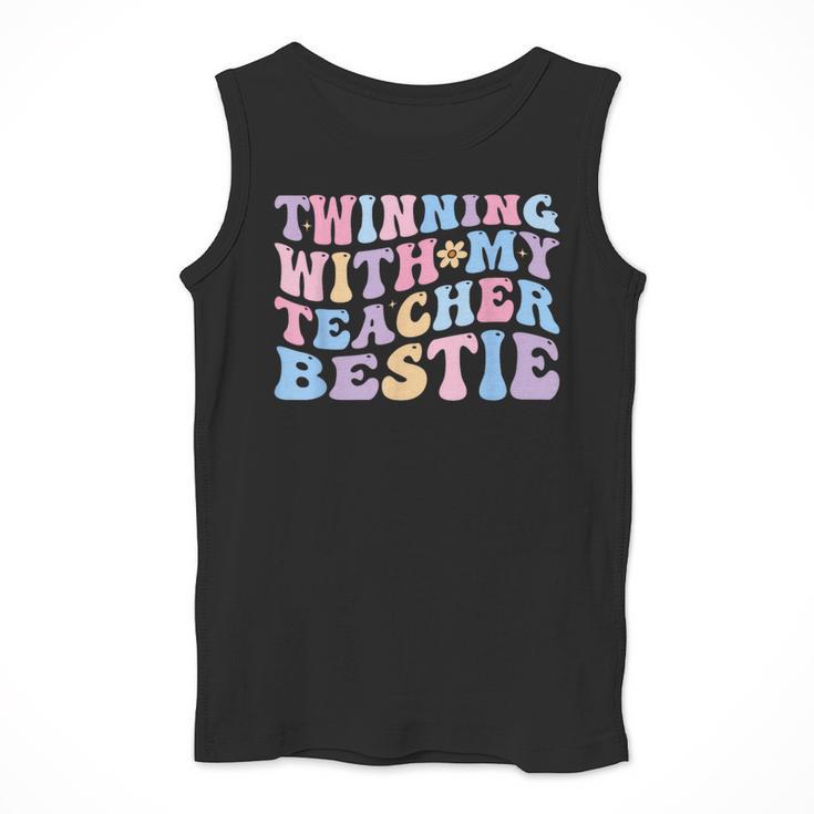Twinning With My Teacher Bestie Teaching Partner Men Tank Top, funny design Twinning With My Teacher Bestie Teaching Partner Men Tank Top, funny design