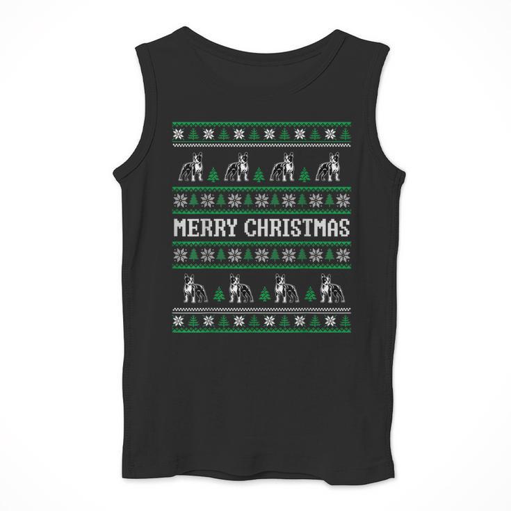 Ugly Sweater Boston Terrier Dog Christmas Dog Lover Xmas Men Women Kids Men Tank Top, Boston Terrier Christmas Gifts, funny design