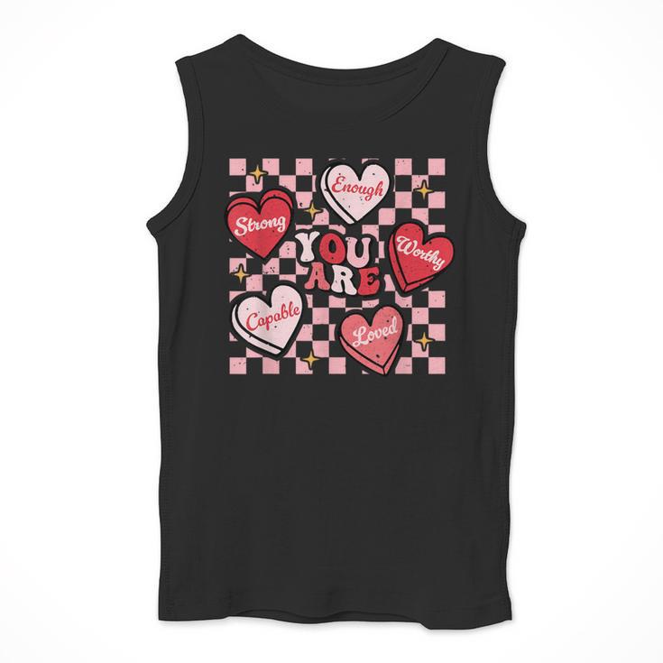 Valentine You Are Loved Worthy Enough Candy Heart Teacher For Men Women Girls Kids Men Tank Top, funny design Valentine You Are Loved Worthy Enough Candy Heart Teacher For Men Women Girls Kids Men Tank Top, funny design