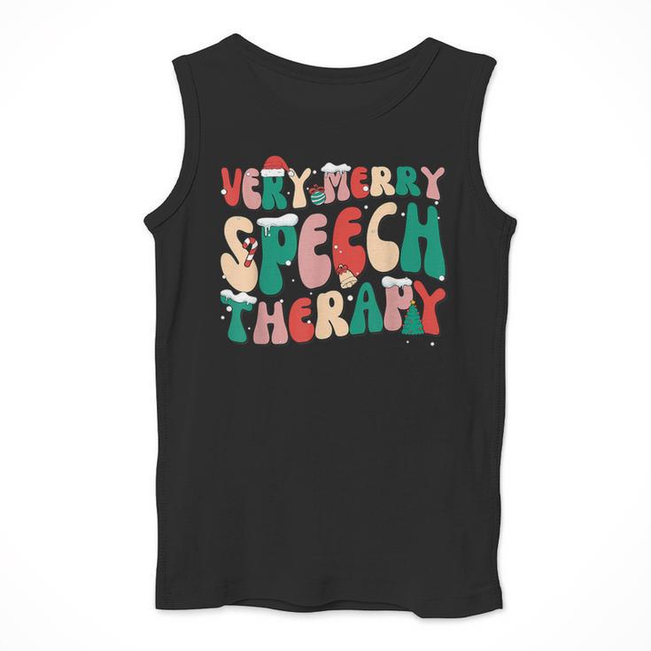 Verry Merry Speech Language Pathologist Teacher Christmas Men Tank Top, funny design Verry Merry Speech Language Pathologist Teacher Christmas Men Tank Top, funny design