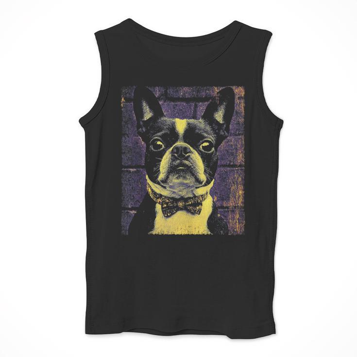 Vintage Boston Terrier Dog Men Tank Top, funny design