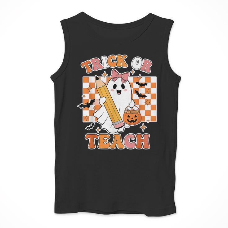 Vintage Teacher Shirt Women Trick Or Teach Halloween Men Tank Top, funny design Vintage Teacher Shirt Women Trick Or Teach Halloween Men Tank Top, funny design