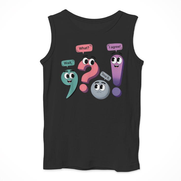 Wait What Stop It I Agree Grammar English Teacher Men Tank Top, English Teacher Gifts, funny design