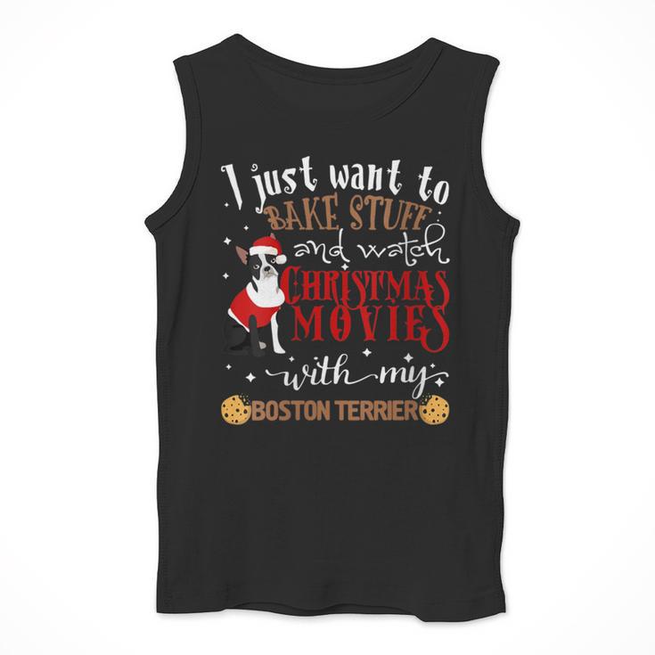 Watch Christmas Movies With My Boston Terrier Bostie Men Tank Top, Boston Terrier Christmas Gifts, funny design