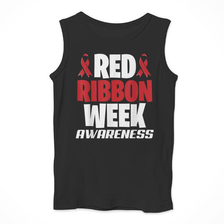 We Wear Red For Red Ribbon Week Awareness Mothers Teachers Men Tank Top, funny design