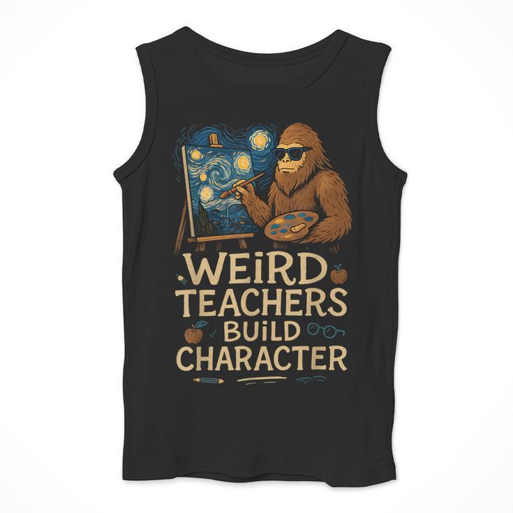 Weird Teachers Build Character Van Bigfoot Art Men Tank Top, funny design Weird Teachers Build Character Van Bigfoot Art Men Tank Top, funny design