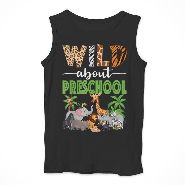 Wild About Preschool Teacher Student Preschool Zoo Safari Men Tank Top, funny design Wild About Preschool Teacher Student Preschool Zoo Safari Men Tank Top, funny design