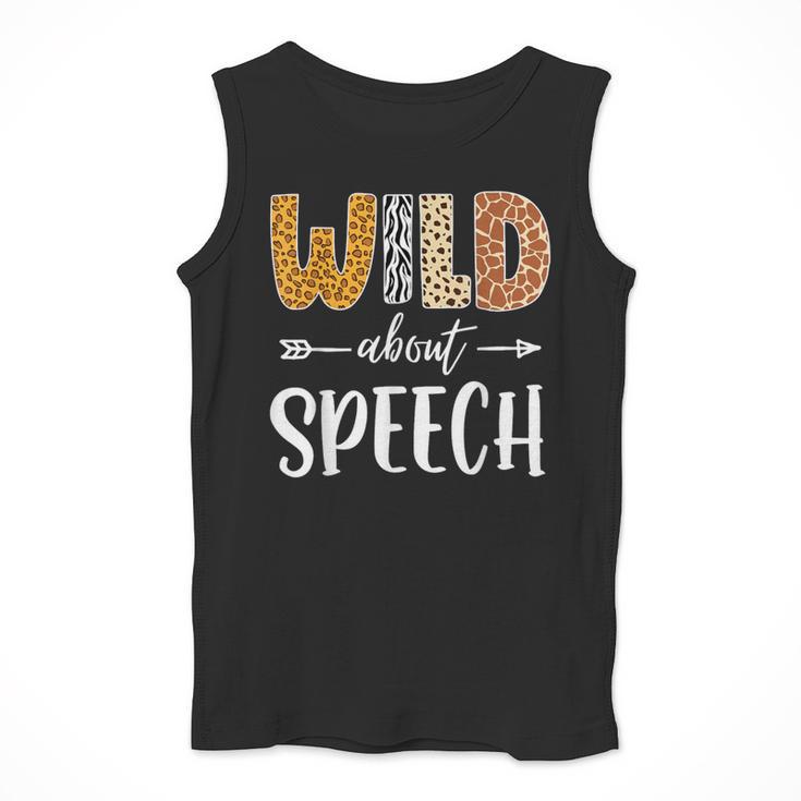 Wild About Speech SLP Leopard Teacher Back To School Kids Men Tank Top, funny design Wild About Speech SLP Leopard Teacher Back To School Kids Men Tank Top, funny design