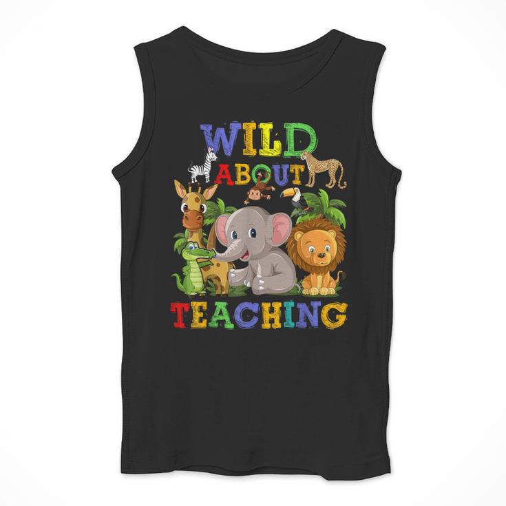 Wild About Teaching Safari Jungle School Teacher Men Tank Top, funny design Wild About Teaching Safari Jungle School Teacher Men Tank Top, funny design