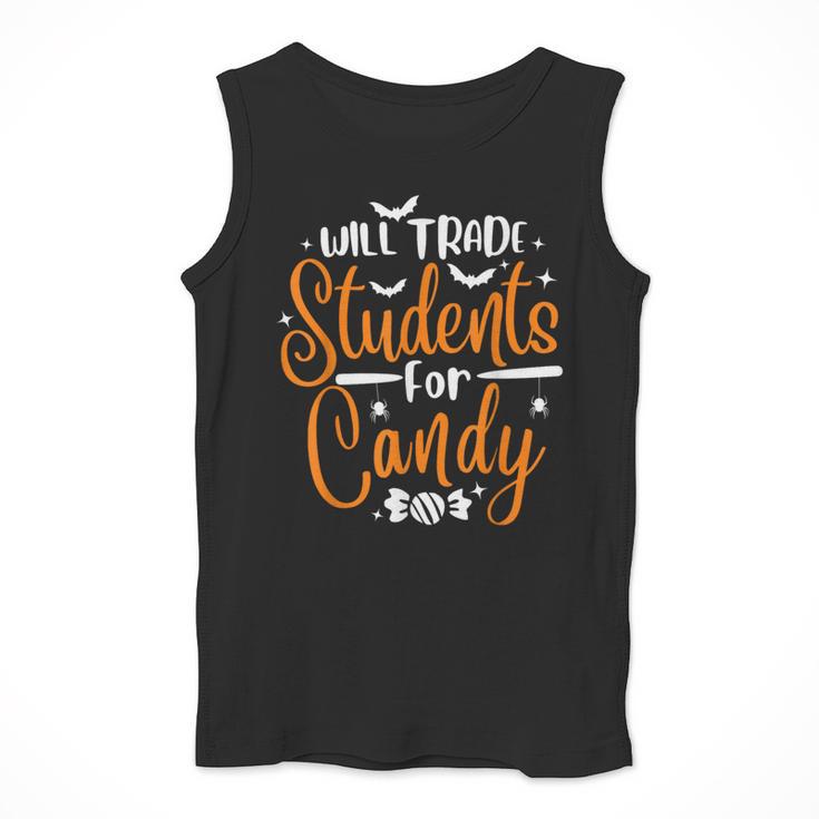 Will Trade Students For Candy Halloween Costume Teacher Men Tank Top, funny design Will Trade Students For Candy Halloween Costume Teacher Men Tank Top, funny design