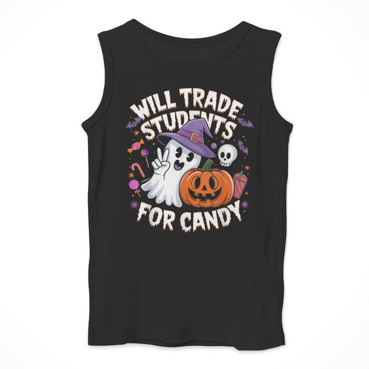 Will Trade Students For Candy Halloween Teacher Men Tank Top, funny design Will Trade Students For Candy Halloween Teacher Men Tank Top, funny design