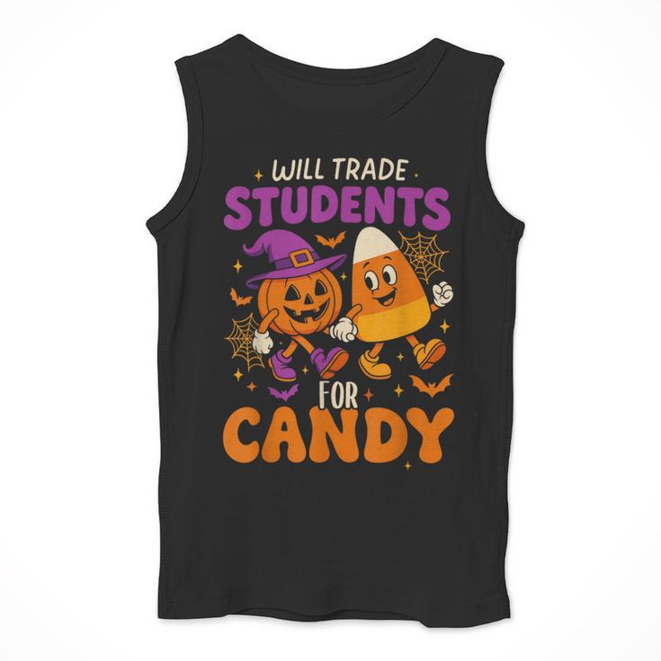 Will Trade Students For Candy Shirt Fun Candy Corn Teacher Men Tank Top, funny design