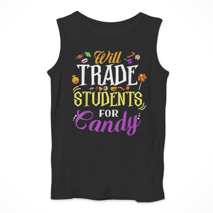 Will Trade Students For Candy Teacher Cute Halloween Costume Men Tank Top, funny design Will Trade Students For Candy Teacher Cute Halloween Costume Men Tank Top, funny design